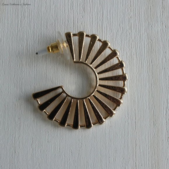 Flat Hoop Earrings - Picture 2 of 4